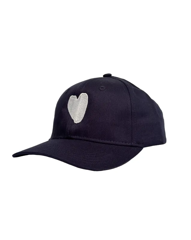 Camp Cap | White Heart on Navy sold by 18 Waits