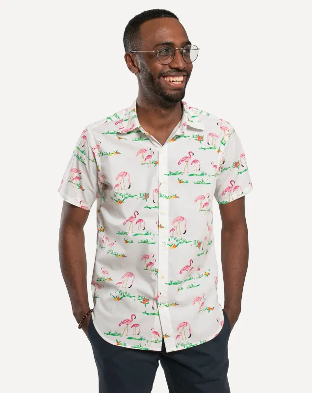 Short Sleeve Dylan Shirt | Flamingo Fields sold by 18 Waits