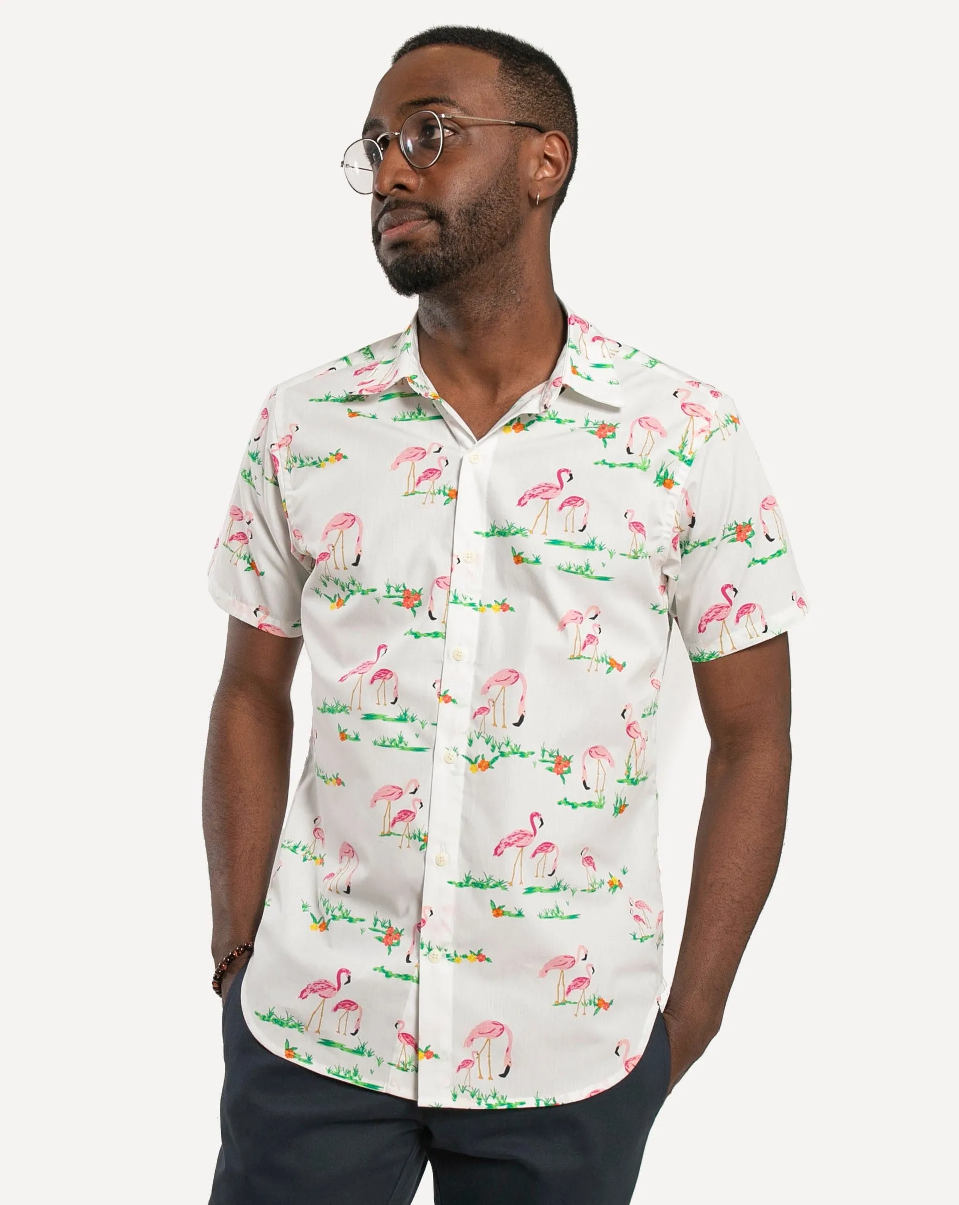 Short Sleeve Dylan Shirt | Flamingo Fields sold by 18 Waits product image thumbnail 2