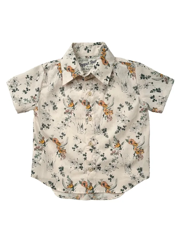 Short Sleeve Shirt | Skulls & Roses sold by 18 Waits