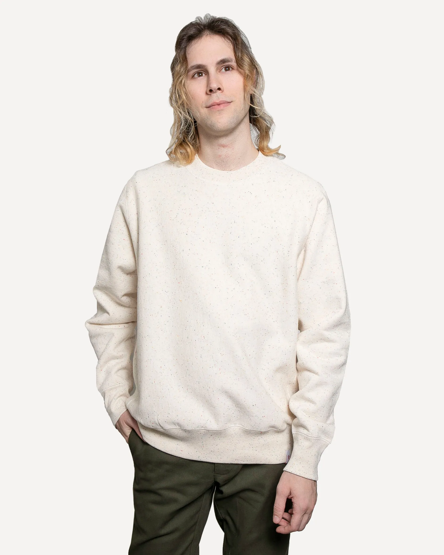 Classic Crewneck | Natural Confetti sold by 18 Waits