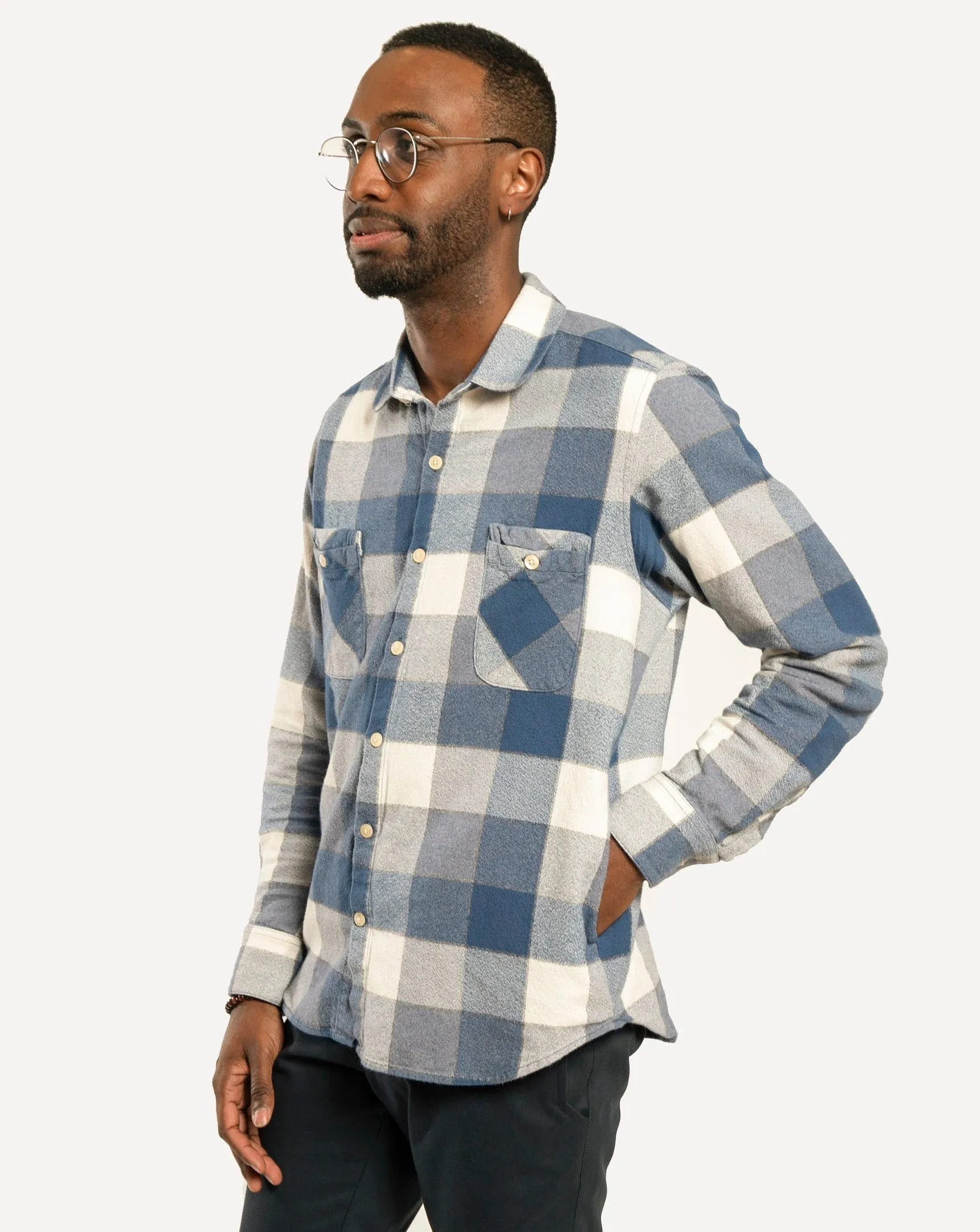 Woodsman Shirt | Mammoth Flannel - Denim sold by 18 Waits product image thumbnail 2