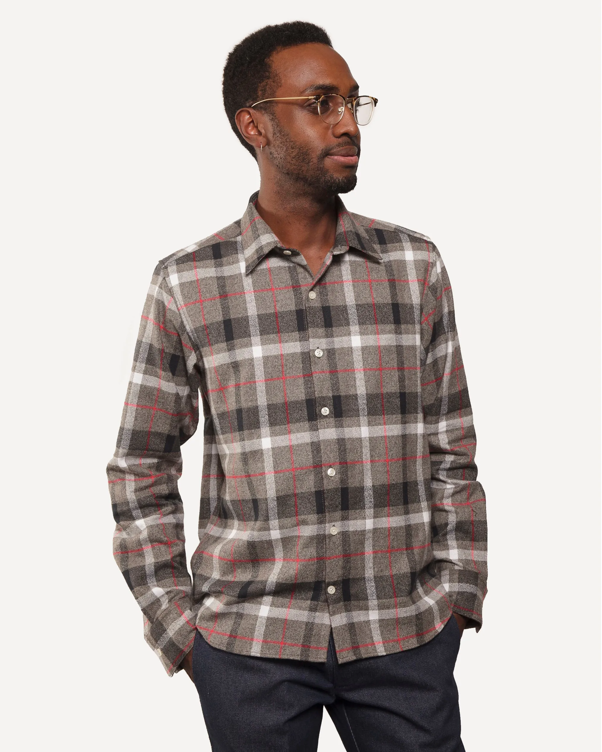 Long Sleeve Dylan Shirt | Mammoth Flannel - Smoke sold by 18 Waits