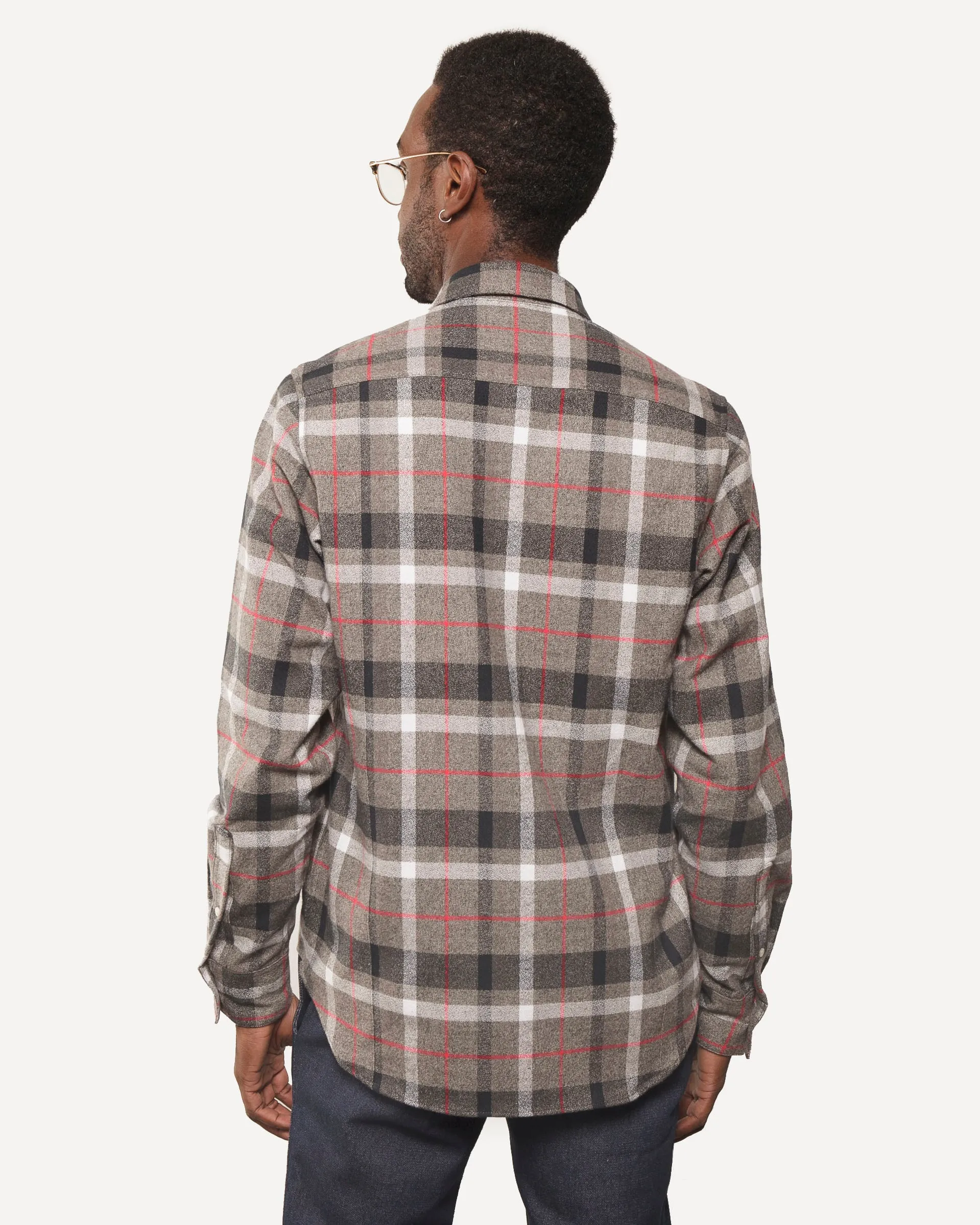 Long Sleeve Dylan Shirt | Mammoth Flannel - Smoke sold by 18 Waits product image thumbnail 3