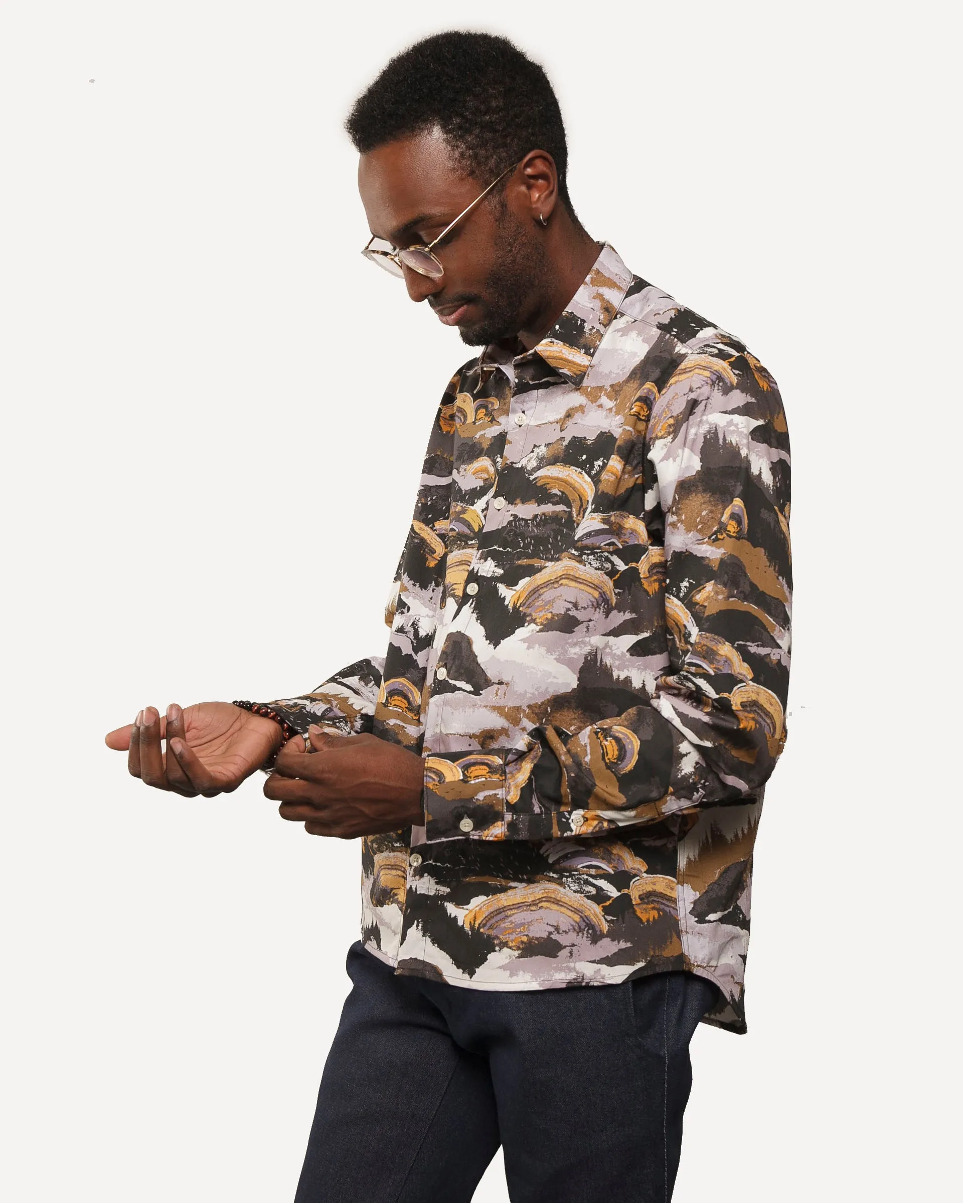 Long Sleeve Dylan Shirt | Mountain Brush - Midnight sold by 18 Waits product image thumbnail 2