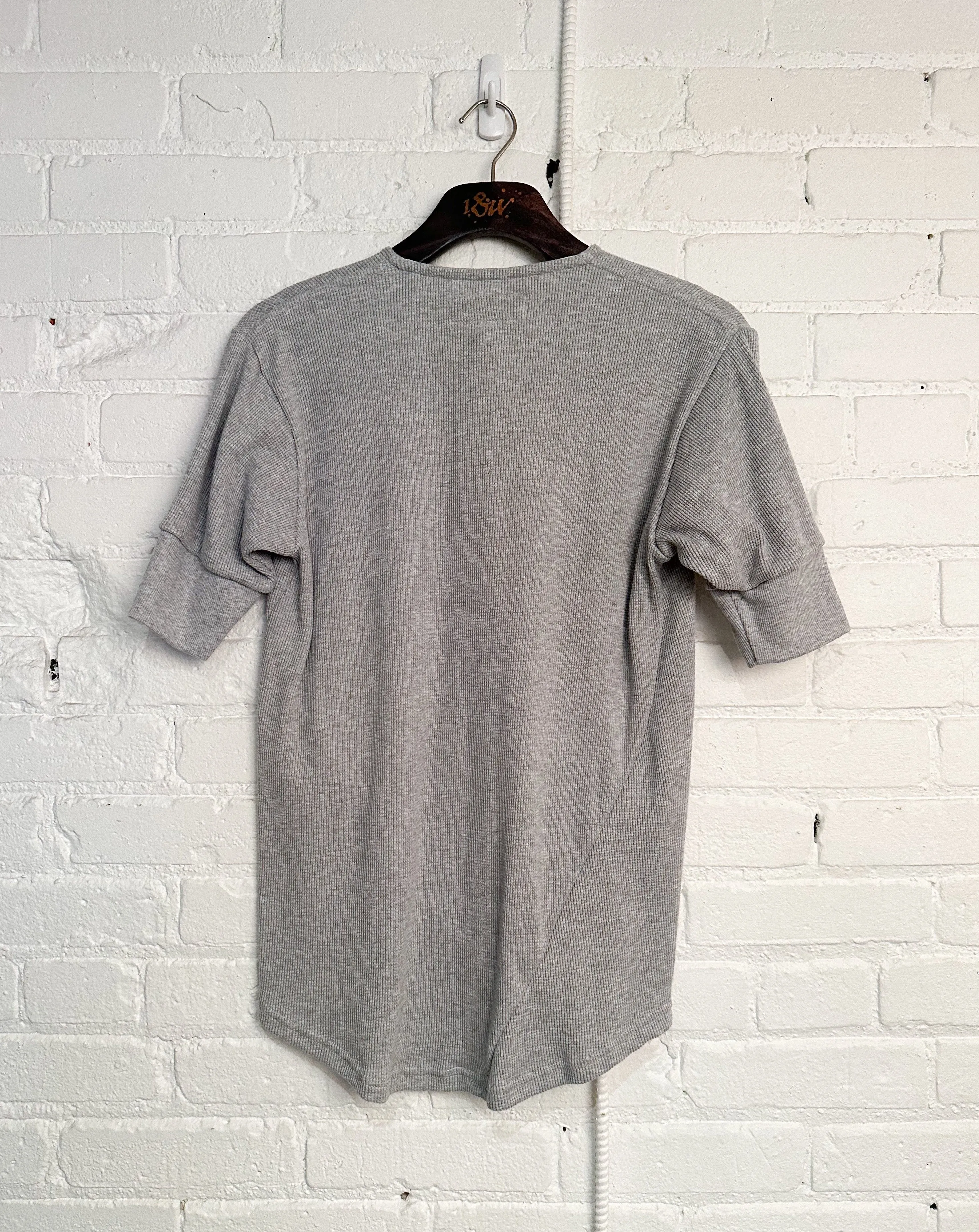 Vintage Hitchhiker Henley | Organic | Light Grey Micro Waffle sold by 18 Waits product image thumbnail 2