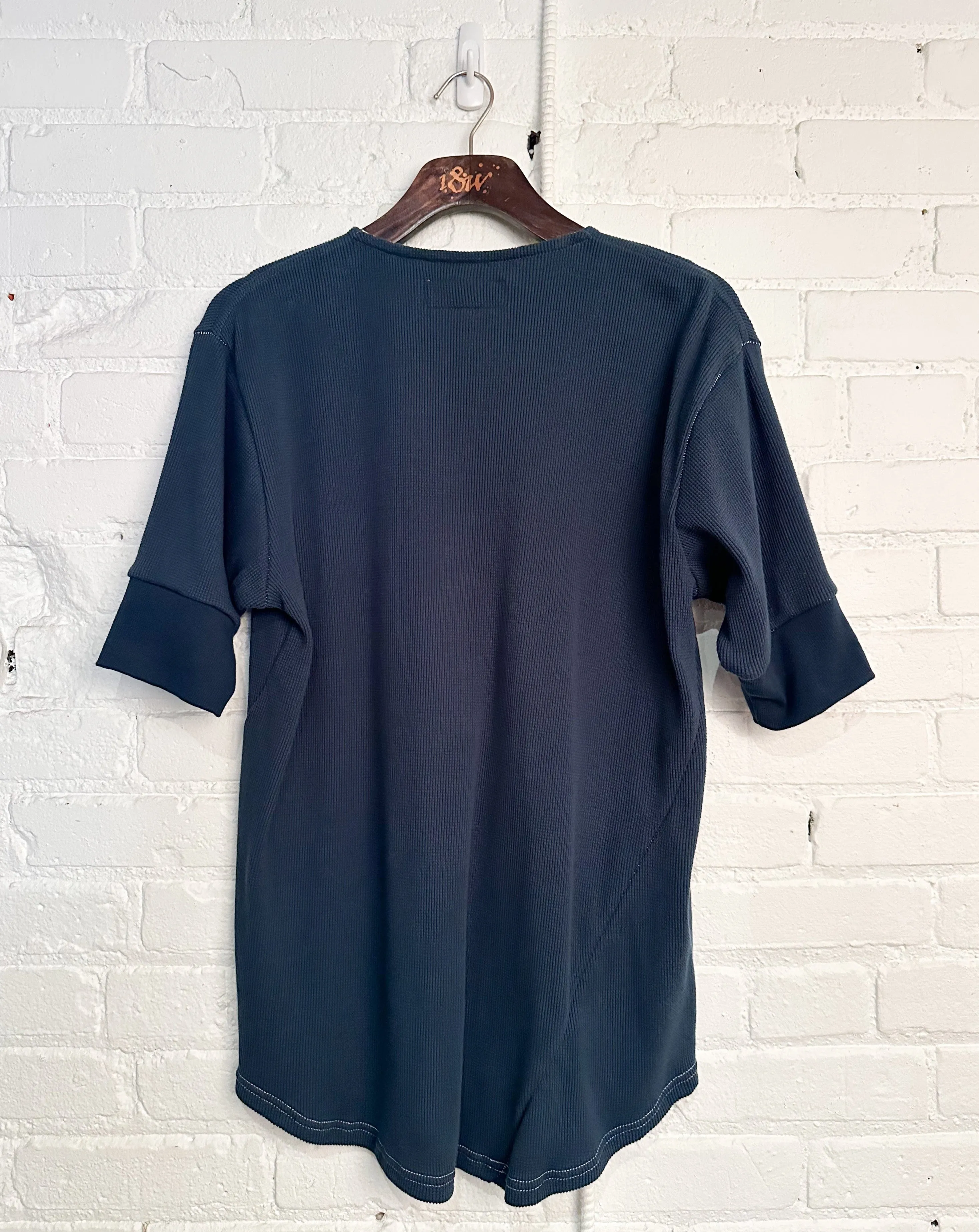 Vintage Hitchhiker Henley | Organic | Ultramarine Micro Waffle sold by 18 Waits product image thumbnail 2