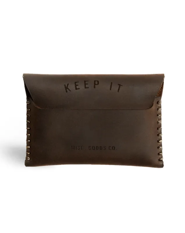 MISC Goods | Slim Tuck Wallet | Dark Brown made by 18 Waits