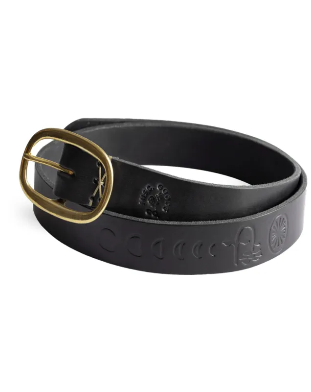 MISC Goods | Moon is Down Leather Belt | Black sold by 18 Waits