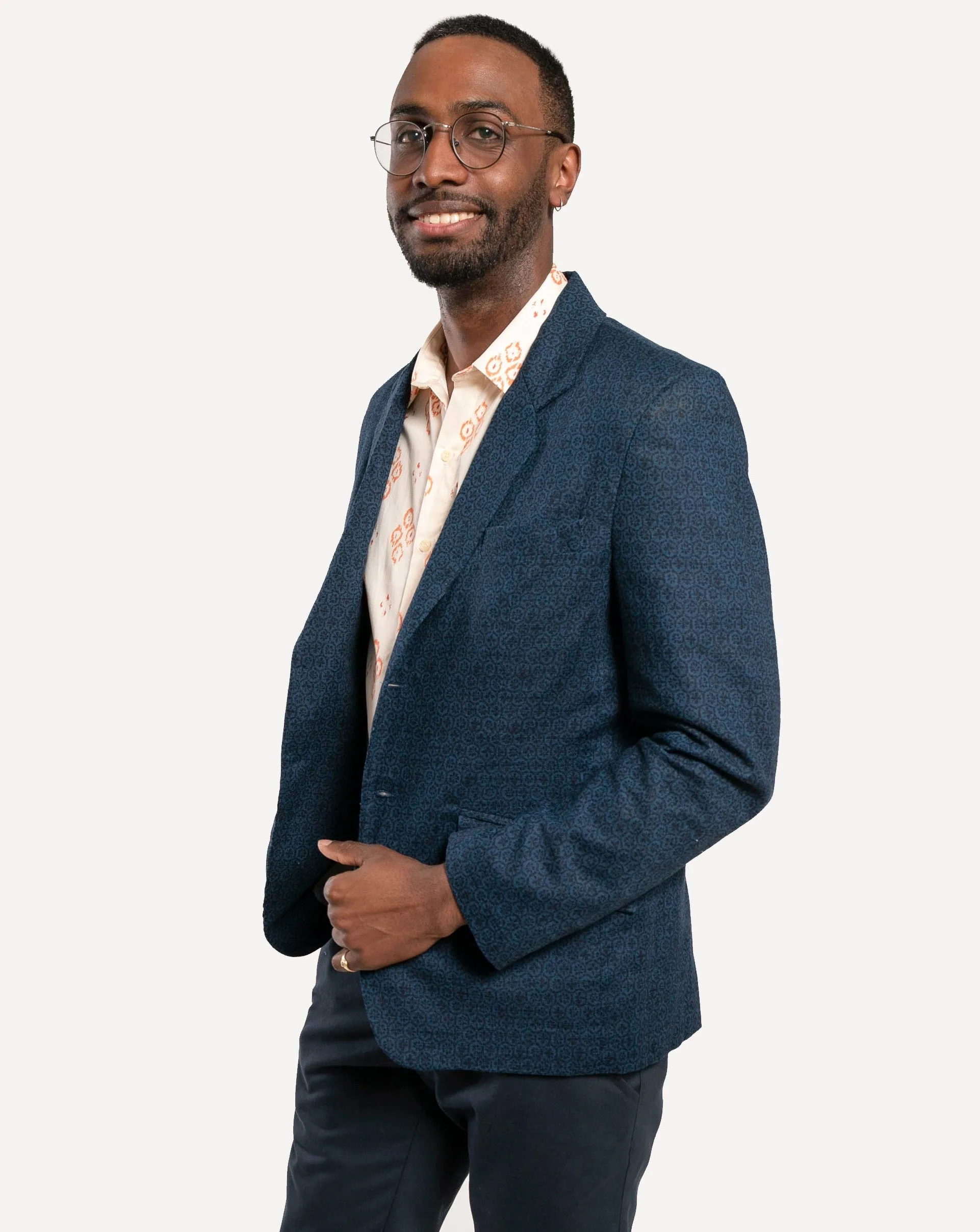 Blazer | Flower Rounds - Indigo sold by 18 Waits product image thumbnail 2