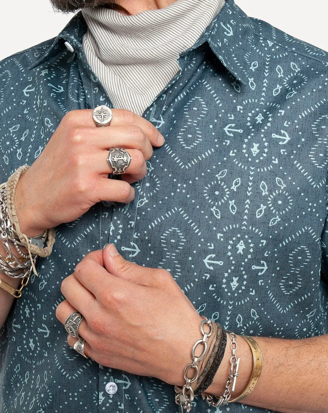 Short Sleeve Dylan Shirt | Nautical Guide sold by 18 Waits product image thumbnail 4