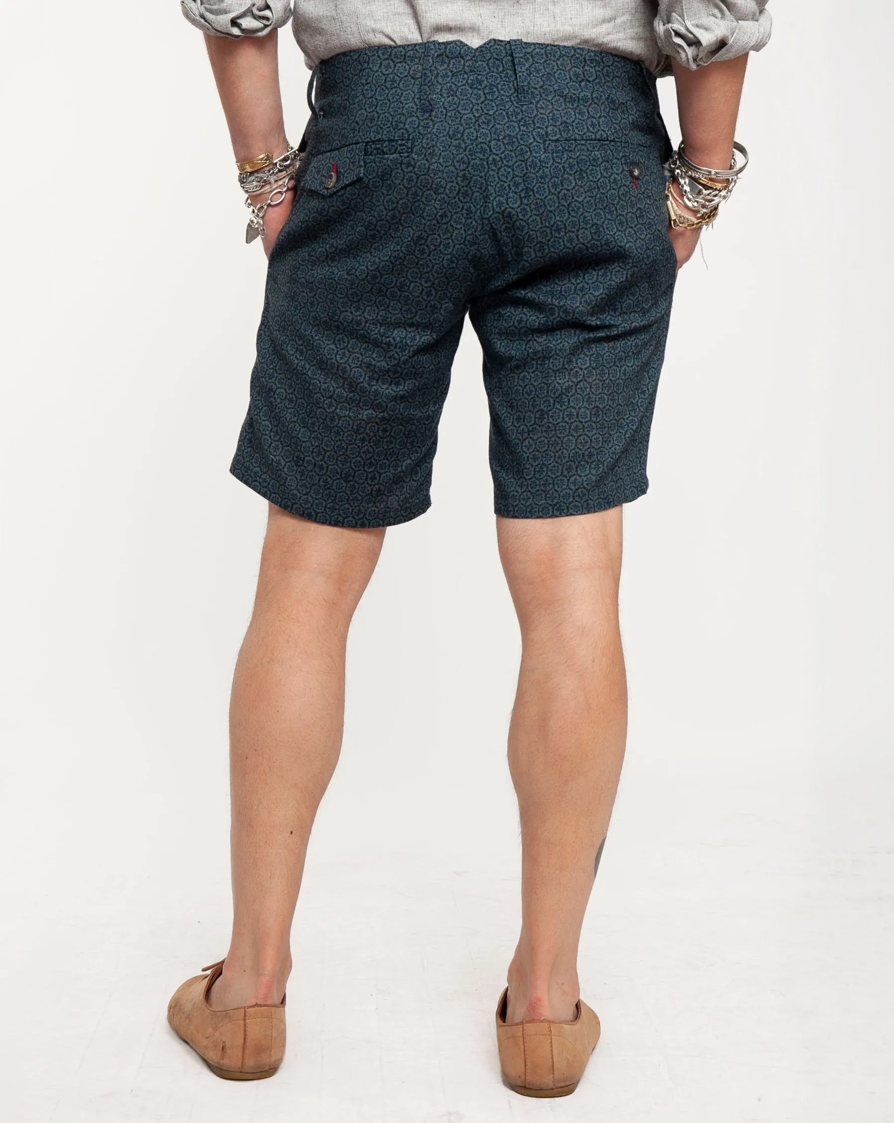 Signature Shorts | Flower Rounds - Faded Indigo sold by 18 Waits product image thumbnail 3