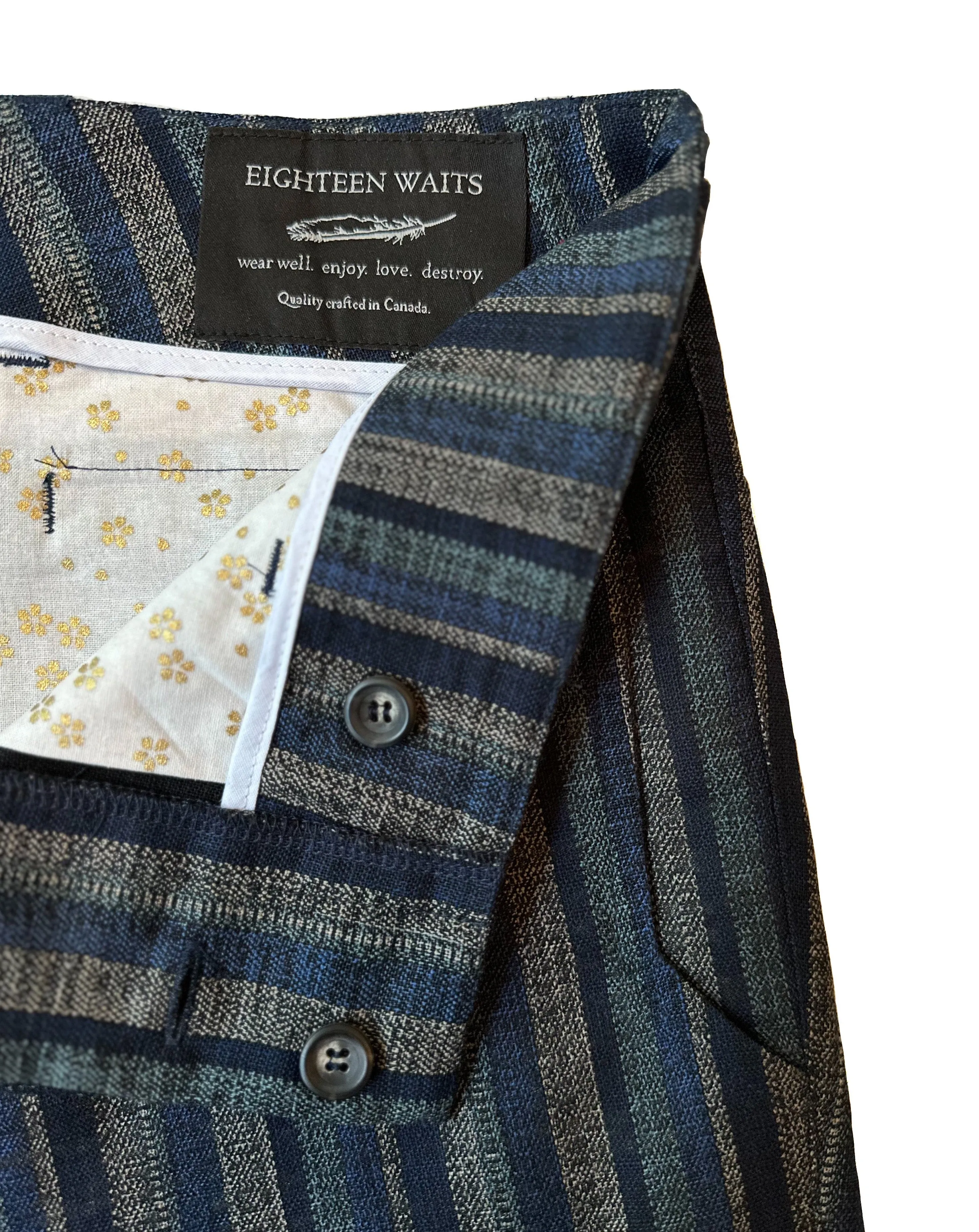 Signature Shorts | Faded Indigo Wide Stripe sold by 18 Waits product image thumbnail 5