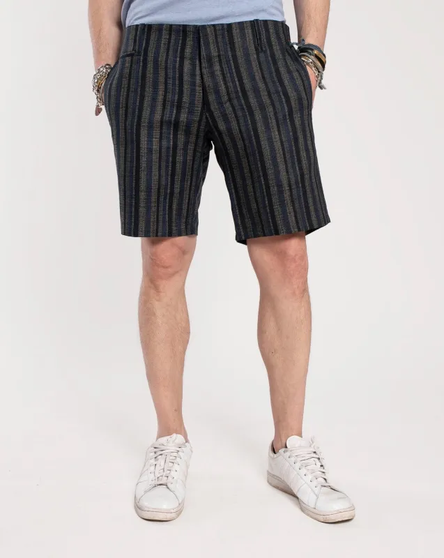 Signature Shorts | Faded Indigo Wide Stripe sold by 18 Waits