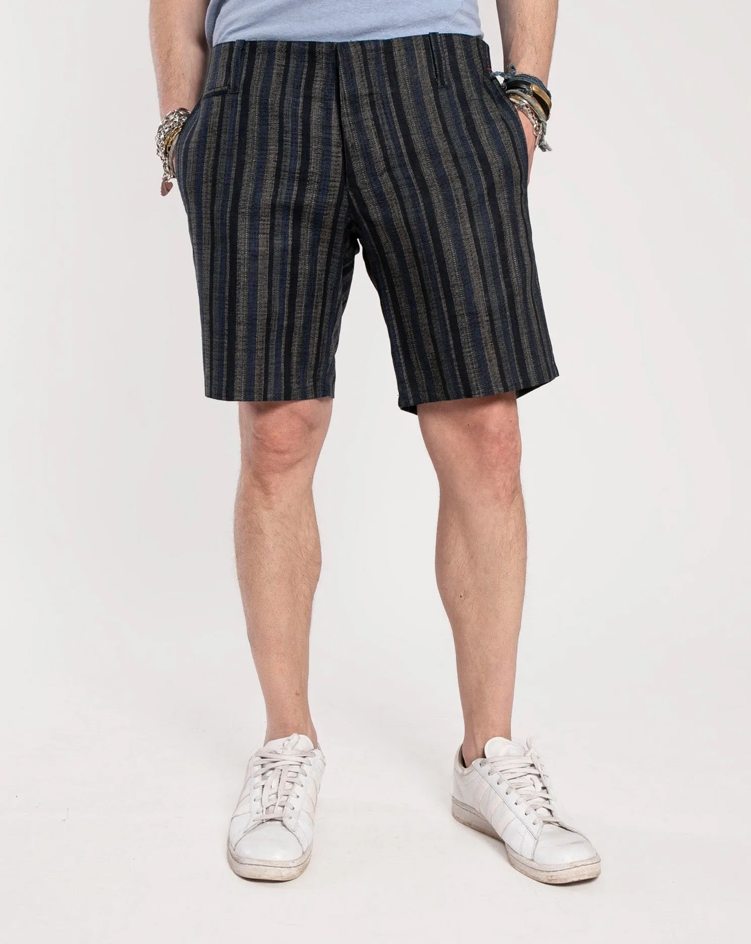 Signature Shorts | Faded Indigo Wide Stripe sold by 18 Waits