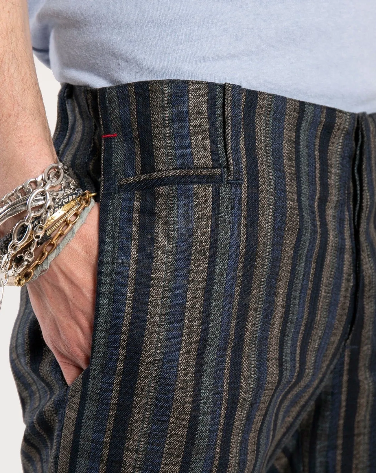 Signature Shorts | Faded Indigo Wide Stripe sold by 18 Waits product image thumbnail 4