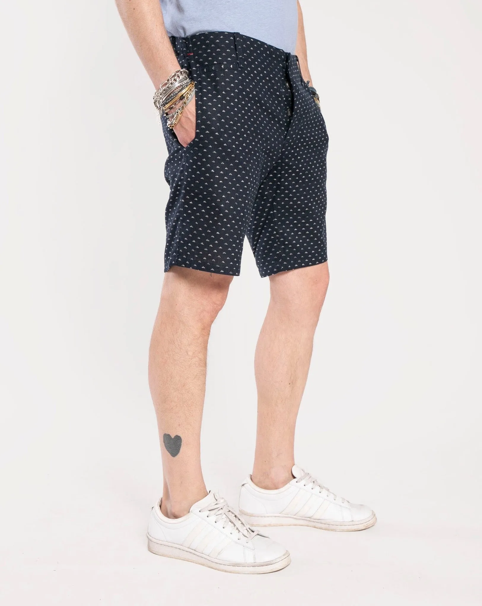 Signature Shorts | Indigo Triangles sold by 18 Waits product image thumbnail 2