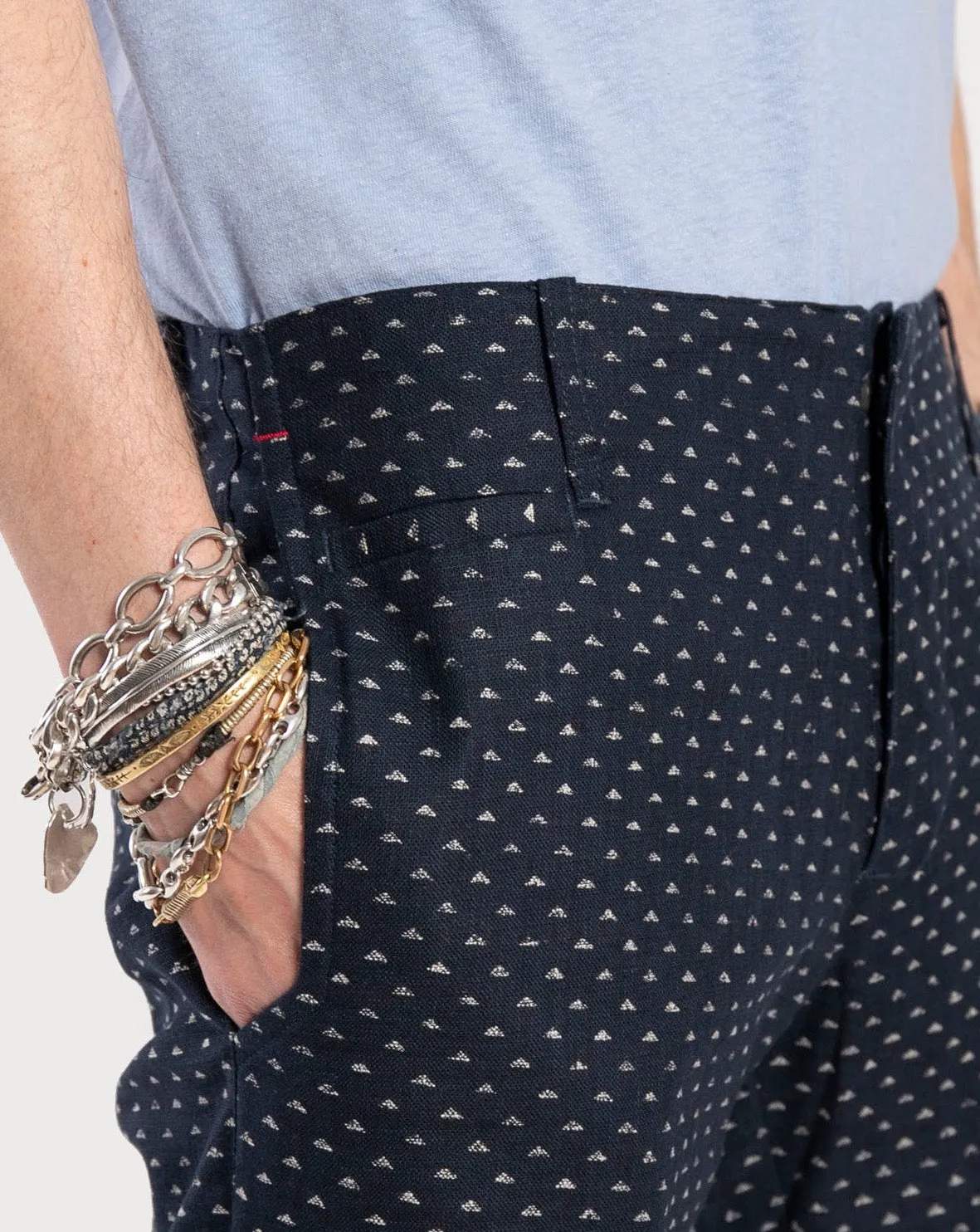 Signature Shorts | Indigo Triangles sold by 18 Waits product image thumbnail 4