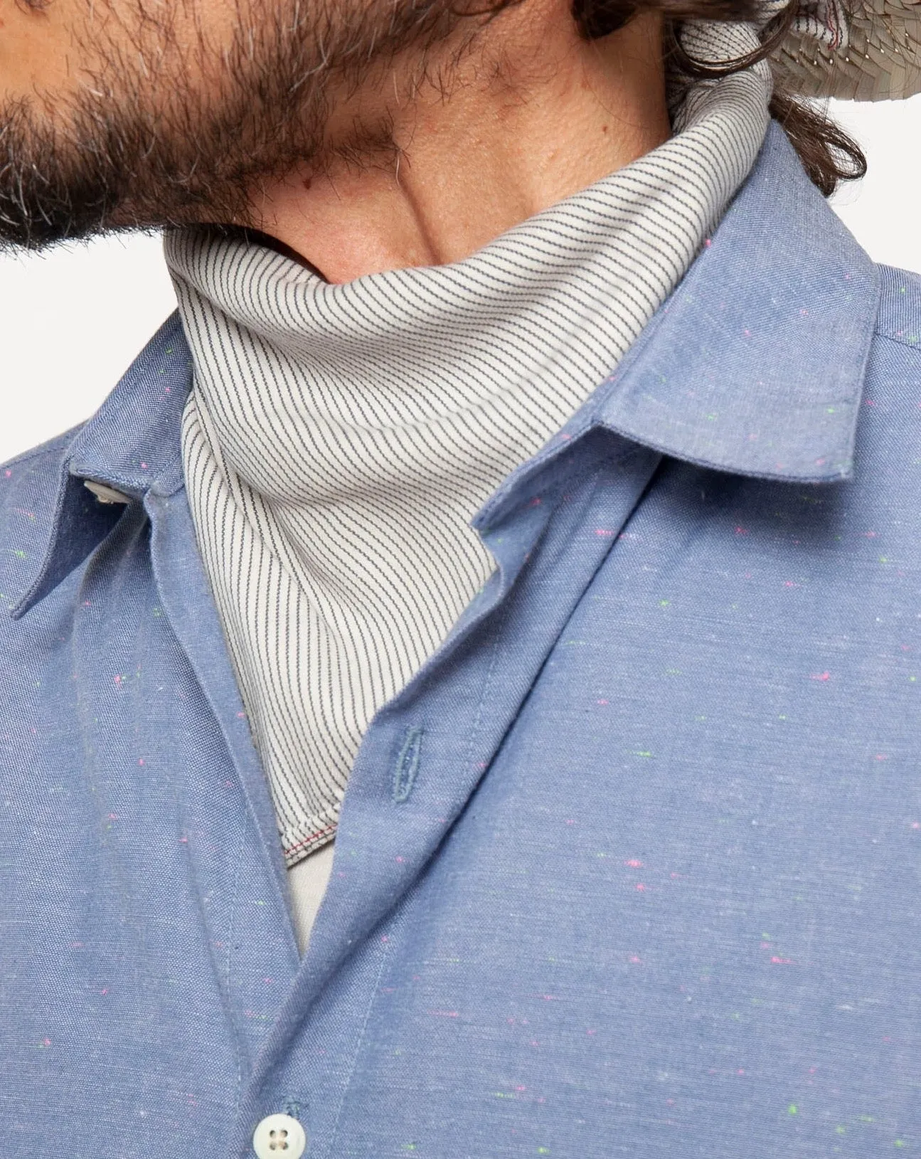 Short Sleeve Dylan Shirt | Blue Fleck sold by 18 Waits product image thumbnail 4