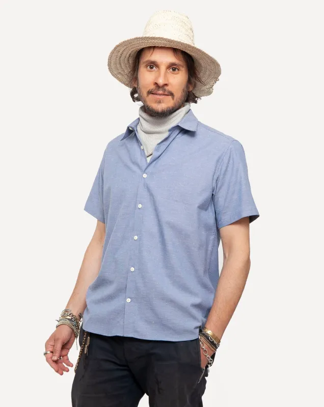 Short Sleeve Dylan Shirt | Blue Fleck sold by 18 Waits