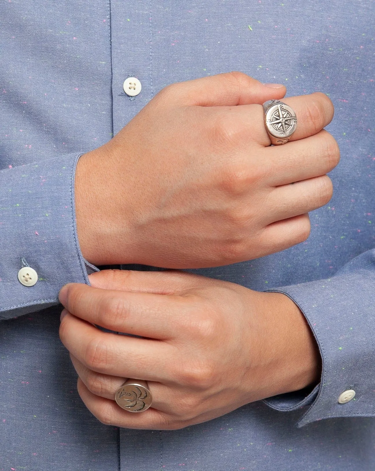 Long Sleeve Dylan Shirt | Blue Fleck sold by 18 Waits product image thumbnail 4