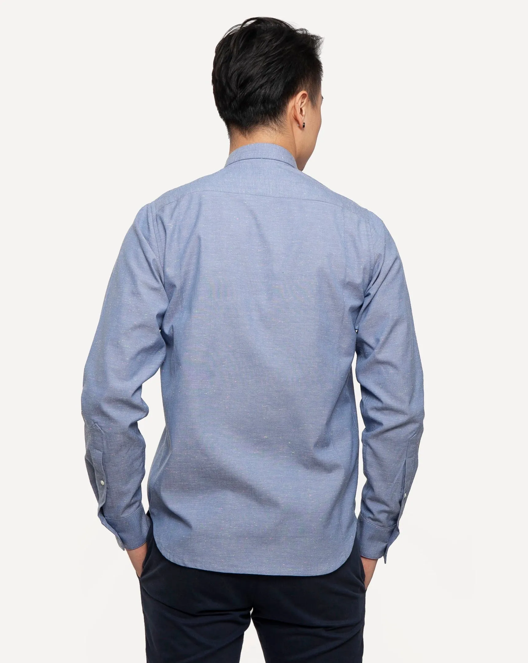 Long Sleeve Dylan Shirt | Blue Fleck sold by 18 Waits product image thumbnail 3