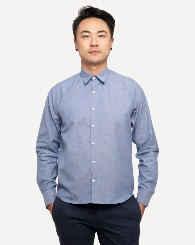 Long Sleeve Dylan Shirt | Blue Fleck sold by 18 Waits
