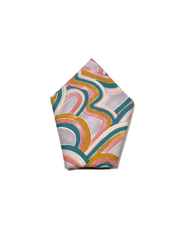 Pocket Square | Pink Garden sold by 18 Waits