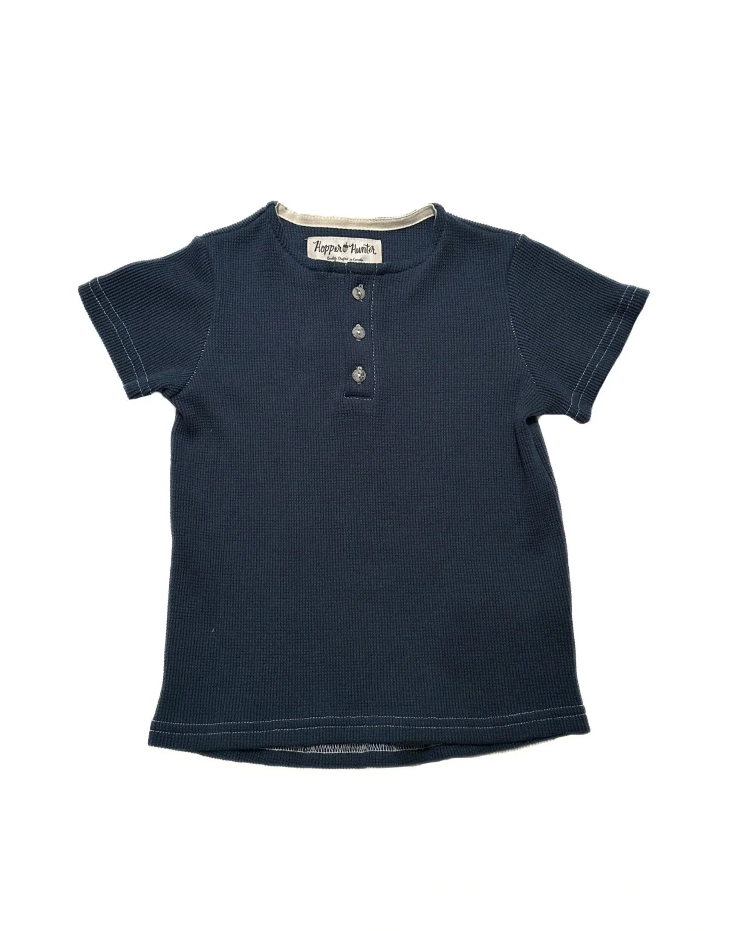 Henley | Organic | Ultramarine Micro Waffle sold by 18 Waits