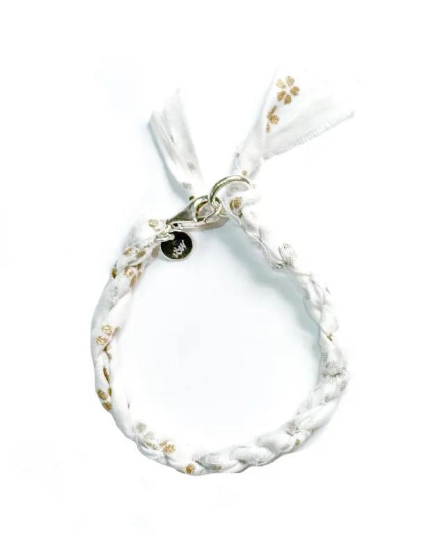 Aloha Bracelet | White Golden Flowers sold by 18 Waits