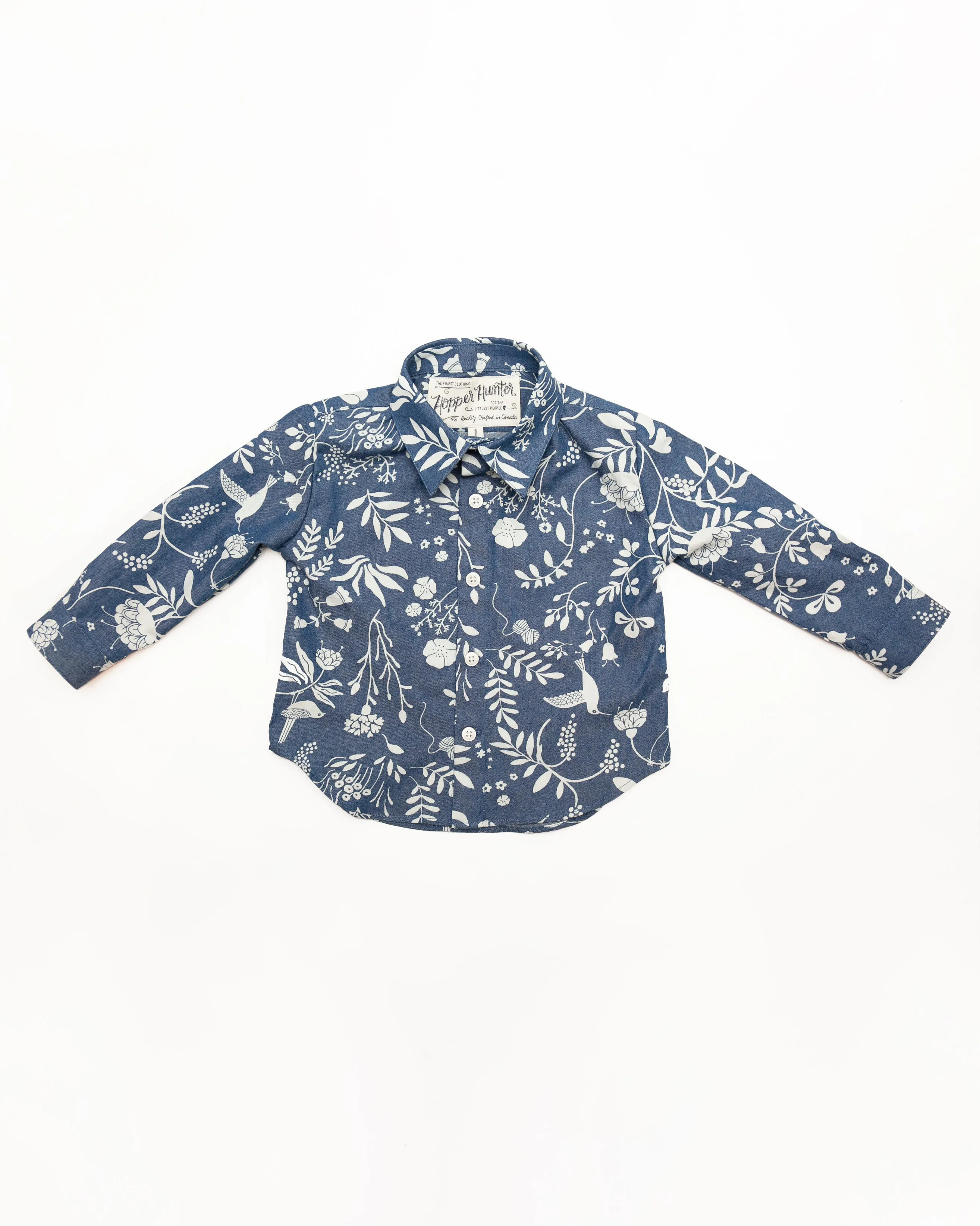 Long Sleeve Shirt | Faded Garden Blues sold by 18 Waits