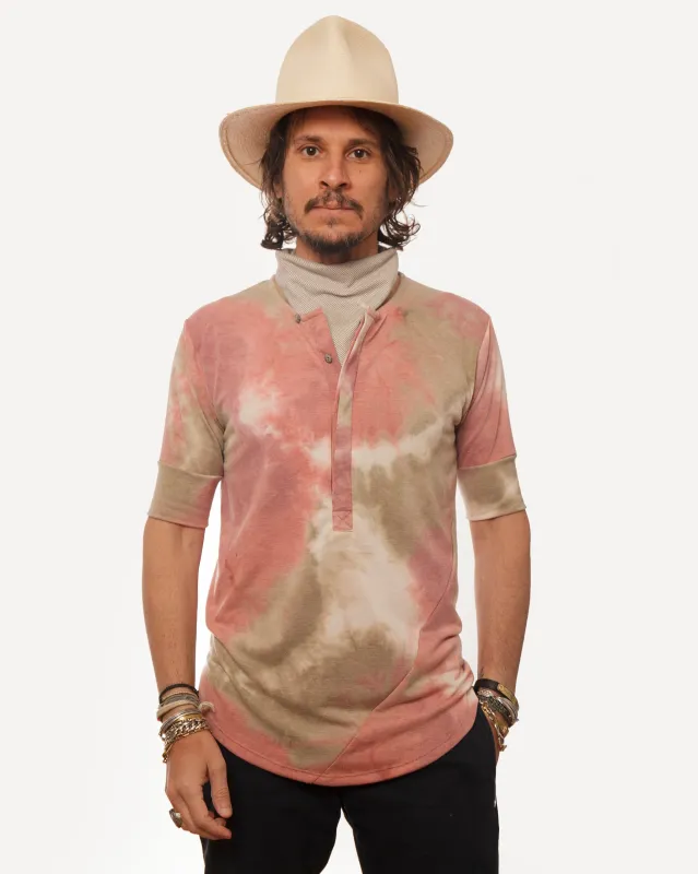 Hitchhiker Henley | Rose Sage Tie Dye sold by 18 Waits