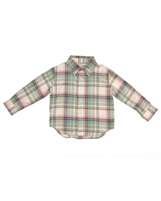 Long Sleeve Shirt | Mint Plaid sold by 18 Waits