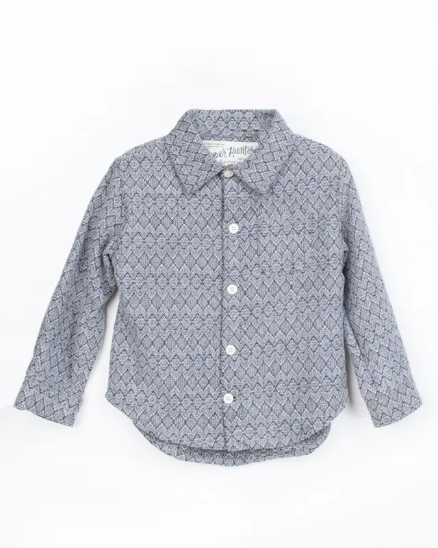 Long Sleeve Shirt | Grey Flannel Diamonds sold by 18 Waits