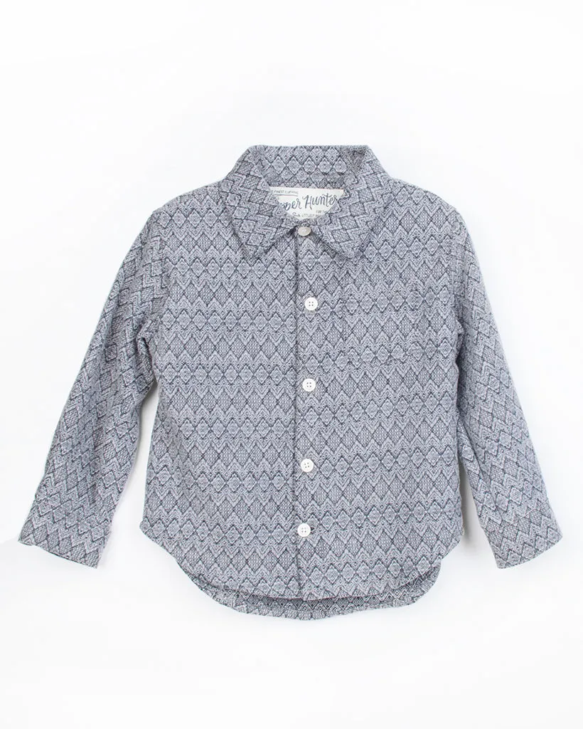 Long Sleeve Shirt | Grey Flannel Diamonds sold by 18 Waits