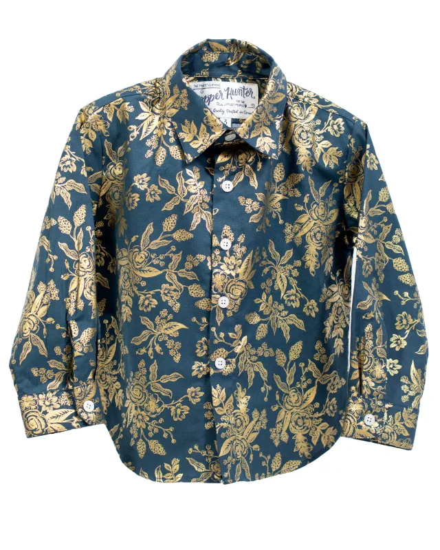 Long Sleeve Shirt | Gold Floral sold by 18 Waits