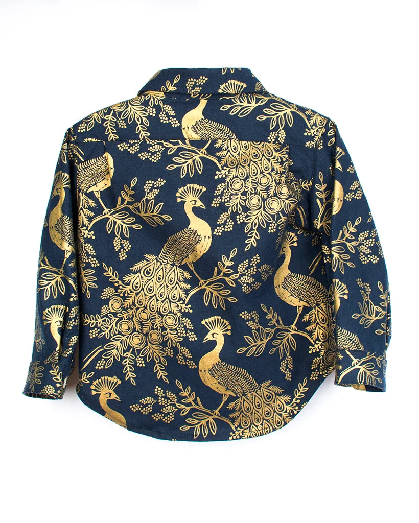 Long Sleeve Shirt | Navy Peacocks sold by 18 Waits product image thumbnail 2