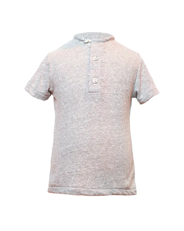 Henley | Grey Linen Slub sold by 18 Waits