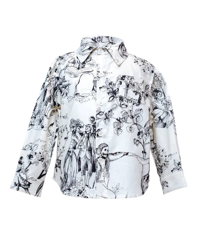 Long Sleeve Shirt | Black & White Living Dead sold by 18 Waits