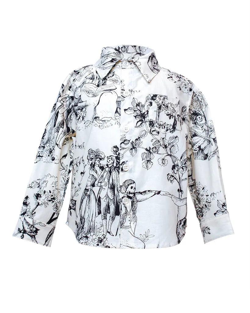 Long Sleeve Shirt | Black & White Living Dead sold by 18 Waits