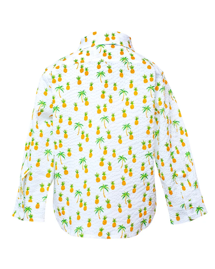 Long Sleeve Shirt | White Pineapples sold by 18 Waits product image thumbnail 3