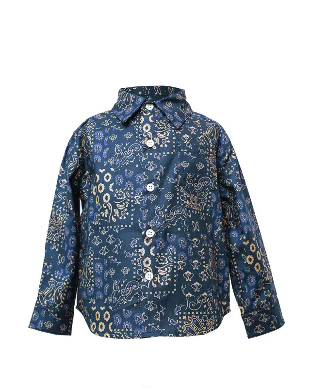 Long Sleeve Shirt | Paisley Patchwork sold by 18 Waits