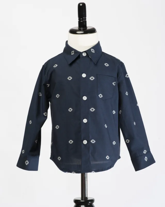 Long Sleeve Shirt | Navy Space sold by 18 Waits