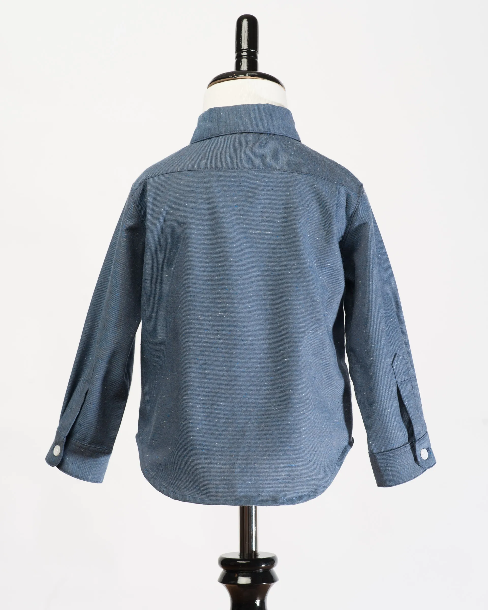 Long Sleeve Shirt | Navy Fleck sold by 18 Waits product image thumbnail 3