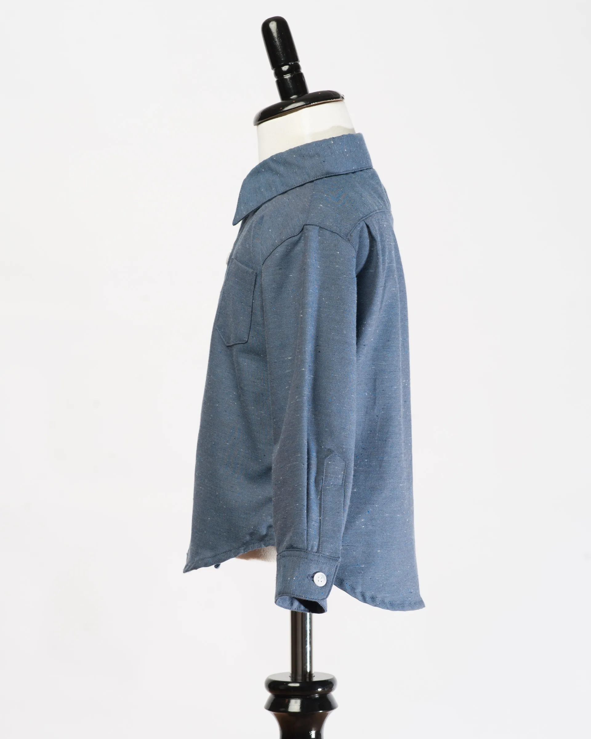 Long Sleeve Shirt | Navy Fleck sold by 18 Waits product image thumbnail 2