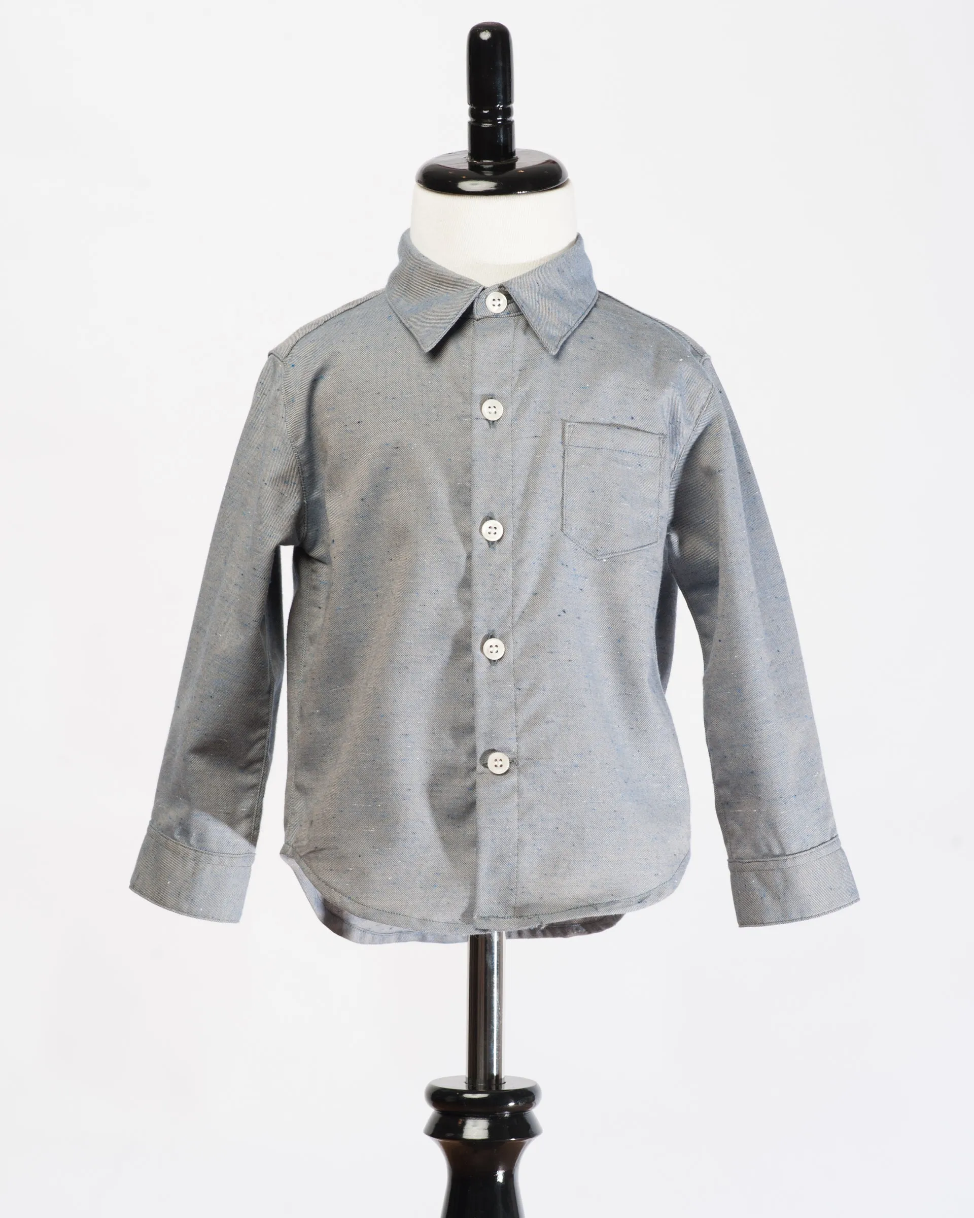 Long Sleeve Shirt | Grey Fleck sold by 18 Waits