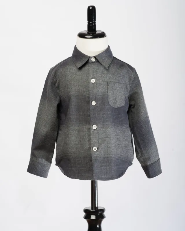 Long Sleeve Shirt | Black & Grey Plaid sold by 18 Waits