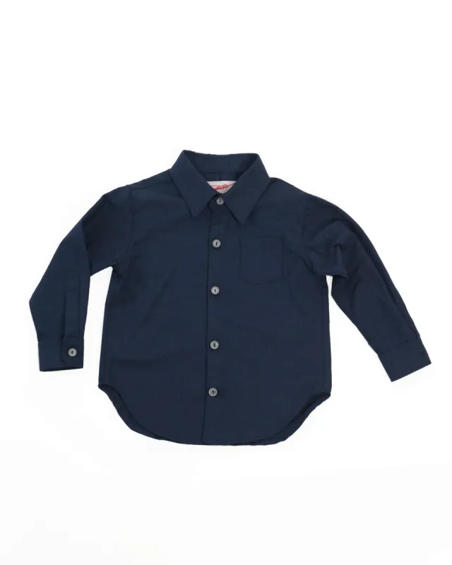 Long Sleeve Shirt | Navy Hearts sold by 18 Waits