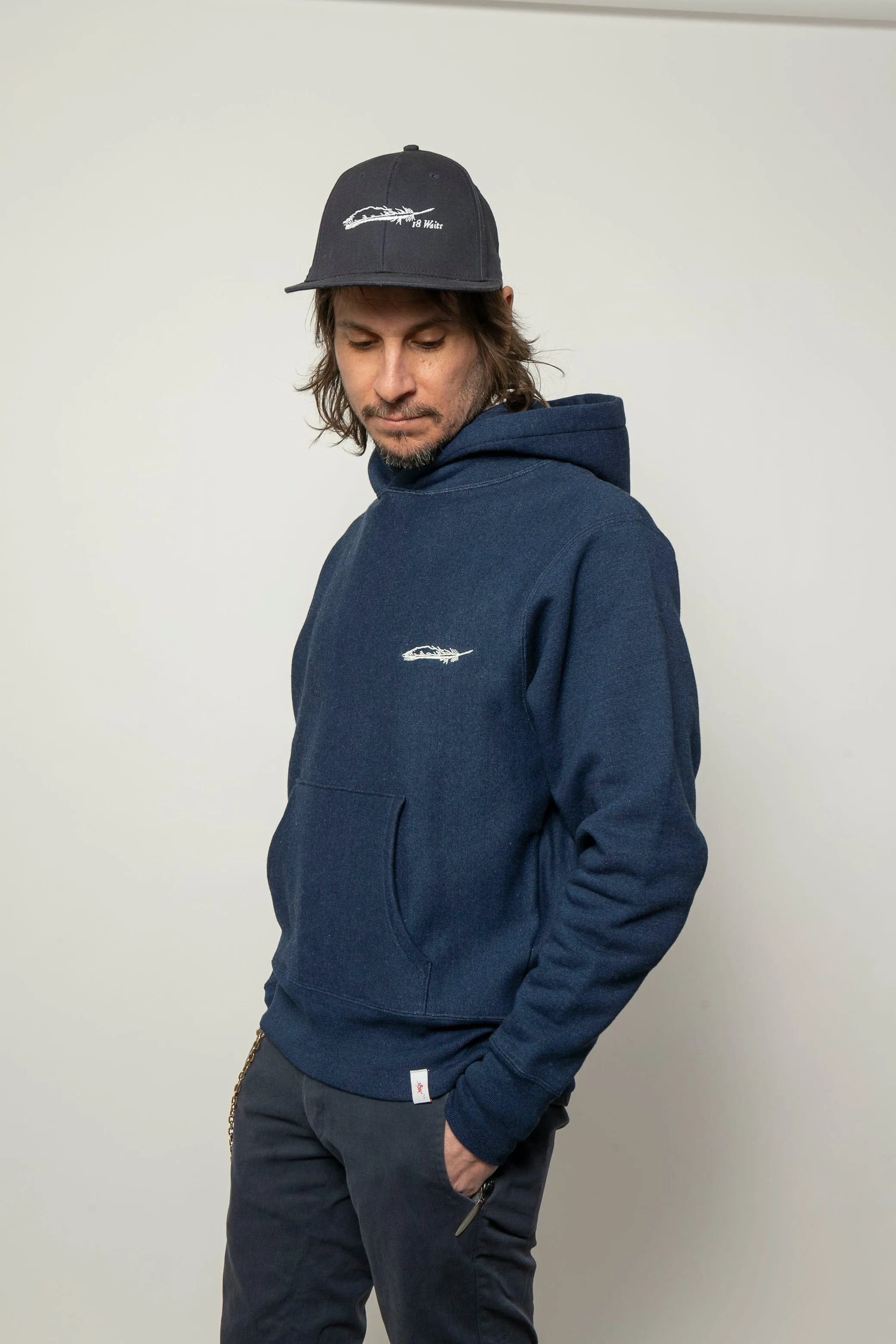 The Relaxed Hoodie | Washed Indigo with Feather sold by 18 Waits product image thumbnail 2