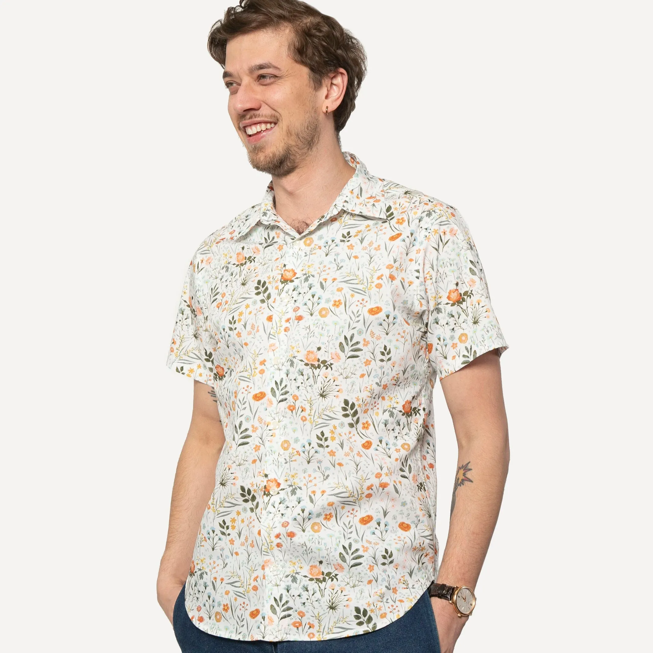 Short Sleeve Dylan Shirt | Garden Days sold by 18 Waits